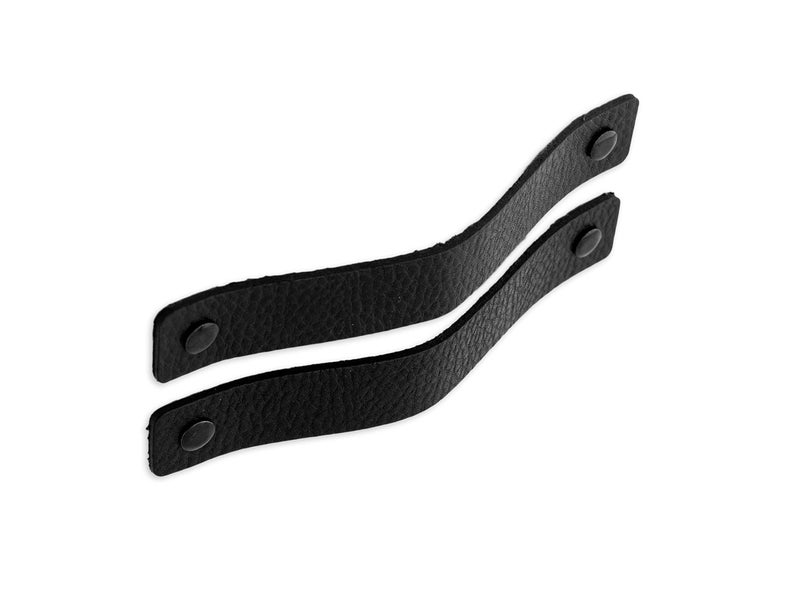 Brute Strength - Leather Drawer Pulls - Black - 2 pcs - 6-1/2 x 1 â€™â€™ - Leather Handle - Leather Dresser Pulls - Cabinet knobs Dresser knobs - Dresser Handles - Image 3